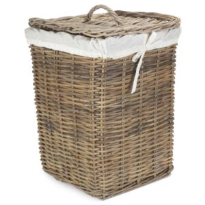 Rattan Laundry Hamper With Lid Large